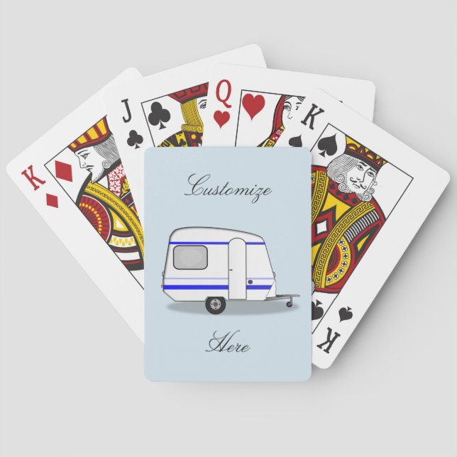 Tiny trailer gypsy caravan Thunder_Cove any colour Playing Cards (Back)
