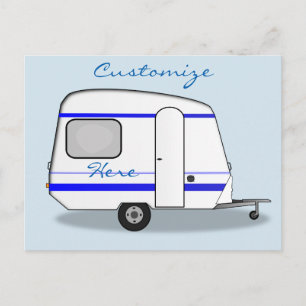 Tiny trailer gypsy caravan Thunder_Cove any colour Postcard