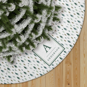 Tiny Trees   Monogrammed Tree Skirt