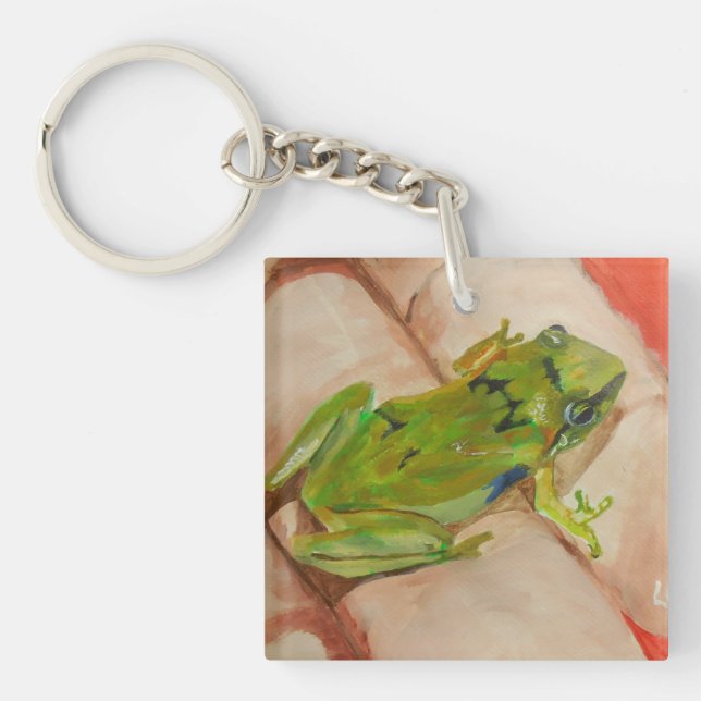 Tiny Tropical Frog Key Ring (Front)