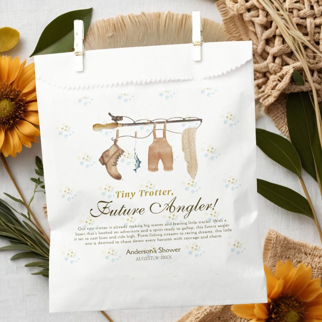 Tiny Trotter Future Angler Fishing Baby Shower Favour Bags (Creator Uploaded)