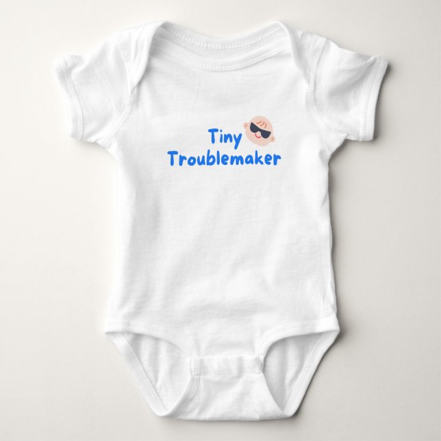 Tiny Troublemaker Baby Bodysuit (Front)