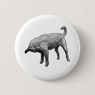 Tiny Turned-Head Terrier 6 Cm Round Badge