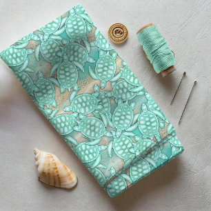 Tiny Turtles Sea and Sand ID696 Fabric