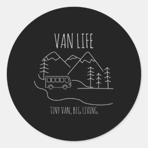 Tiny Van Big Living Classic Round Sticker