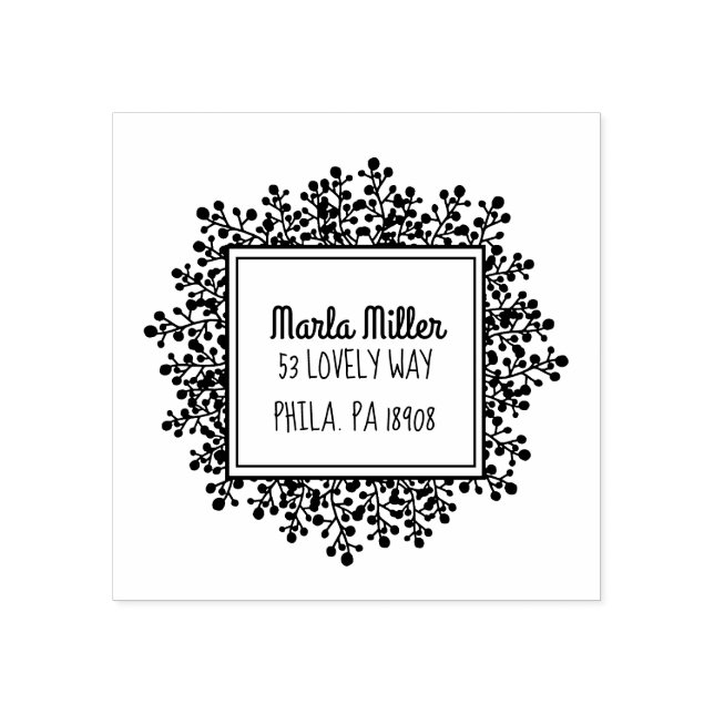 TINY VINES Return Address Stamp (Imprint)