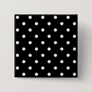 Tiny White Polka Dots 15 Cm Square Badge