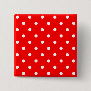 Tiny White Polka Dots 15 Cm Square Badge