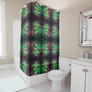 Tiny White Wildflower Close Up Pattern Shower Curtain
