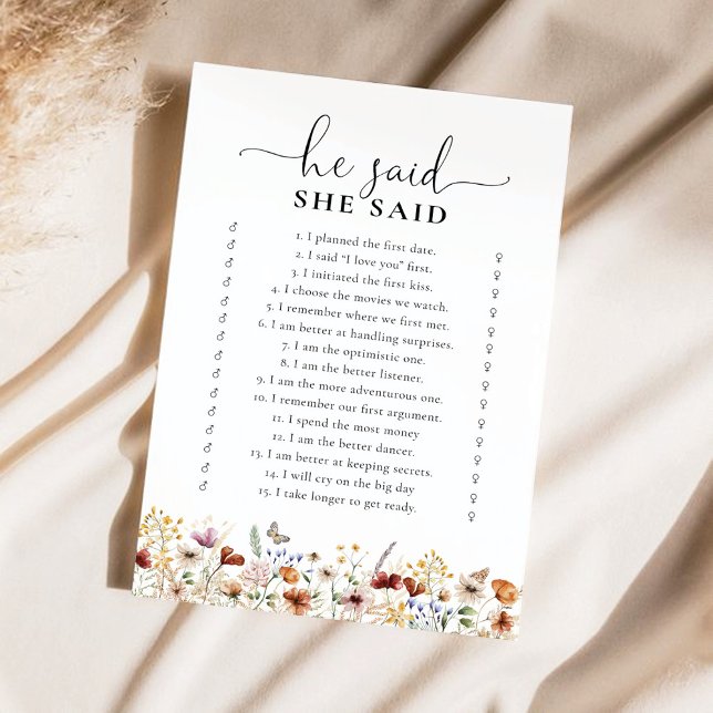 Tiny Wildflower Bridal Shower Game (Creator Uploaded)