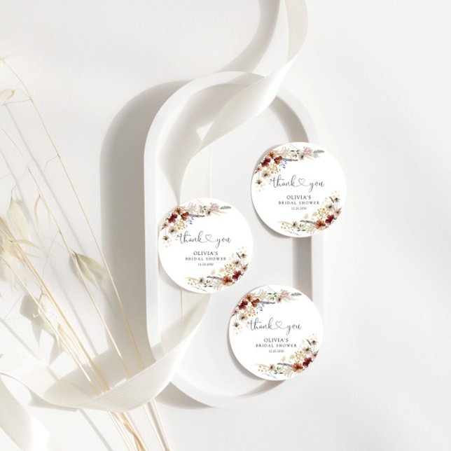 Tiny Wildflower Bridal Shower Gift Tag (Creator Uploaded)