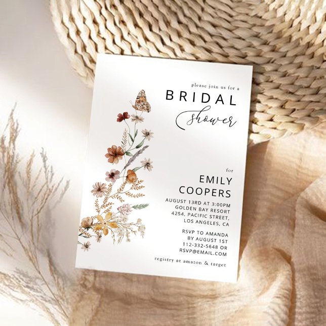 Tiny Wildflower Bridal Shower Invitation (Creator Uploaded)