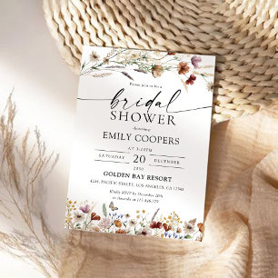 Tiny Wildflower Bridal Shower Invitation