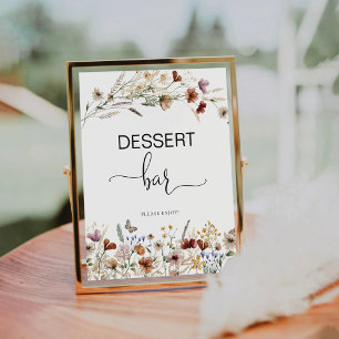 Tiny Wildflower Dessert Bar Sign