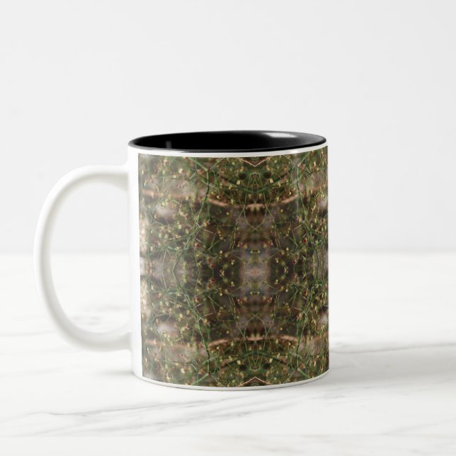 Tiny Wildflowers Pattern Coachella Valley Wildlife Two-Tone Coffee Mug (Left)
