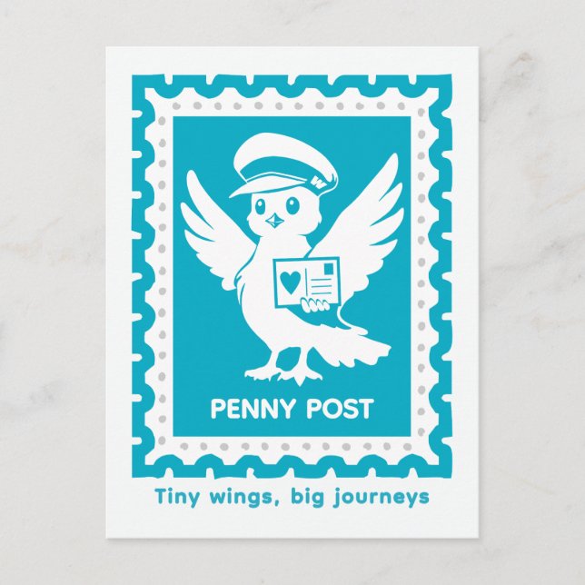 Tiny Wings Big Journeys Penny Post Postcard (Front)