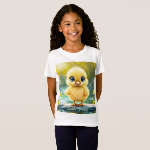 Tiny yellow chick dreamy golden light nature art T-Shirt