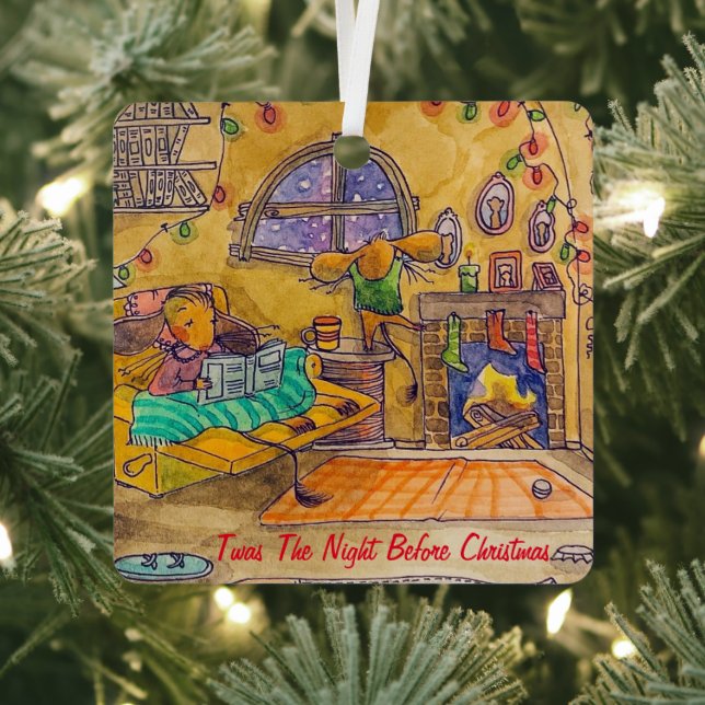 TinyTown "Twas The Night Before Christmas"  Metal Tree Decoration (Insitu)