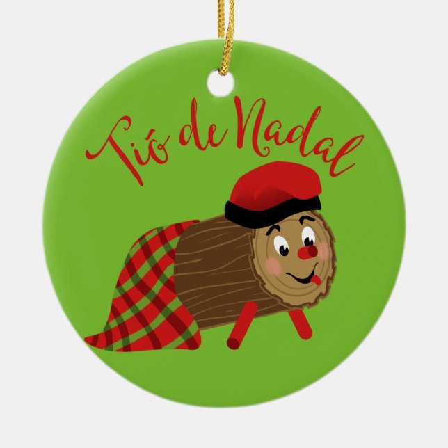 Tio De Nadal Ceramic Tree Decoration (Front)