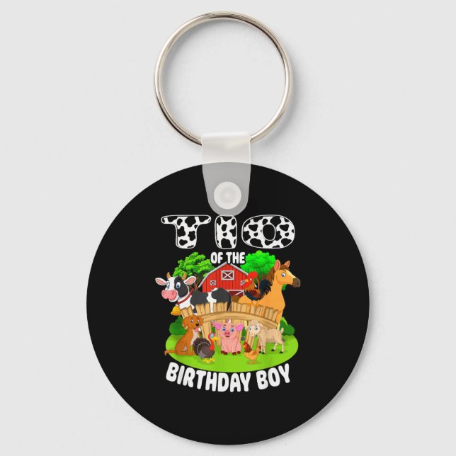 Tio Of The Bday Boy Farm Animals Matching Farm The Key Ring (Front)
