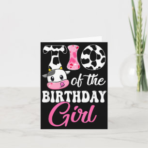 Tio Of The Birthday Girl Farm Cow 1st Birthday Card