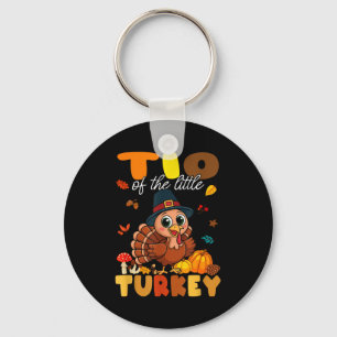 Tio Of The Little Turkey Thanksgiving Baby Shower Key Ring