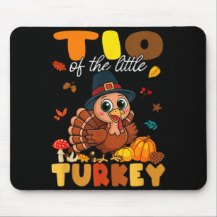 Tio Of The Little Turkey Thanksgiving Baby Shower Mouse Pad