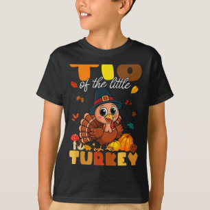 Tio Of The Little Turkey Thanksgiving Baby Shower  T-Shirt
