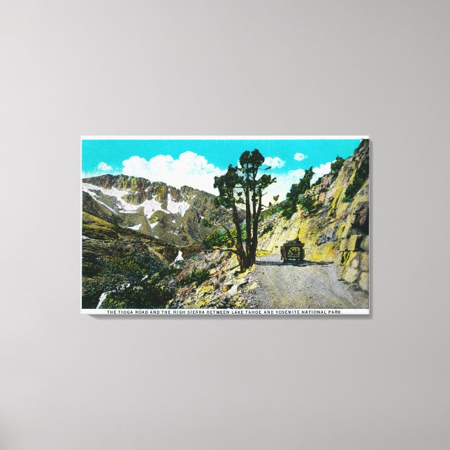 Tioga Road High Sierra between Tahoe and Yosemit Canvas Print (Front)