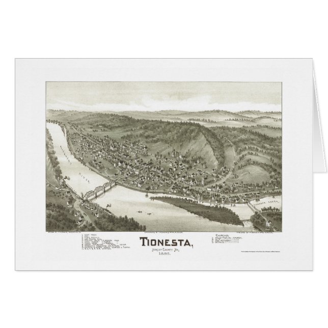 Tionesta, PA Panoramic Map - 1896 (Front Horizontal)