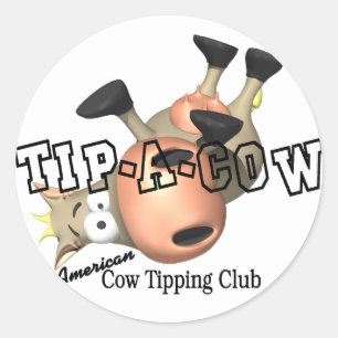 Tip a Cow T-shirts and Gifts. Classic Round Sticker