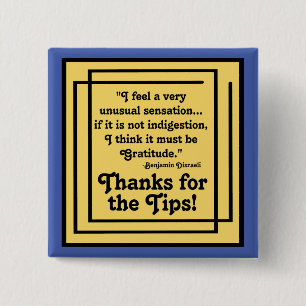 Tip appreciation 15 cm square badge
