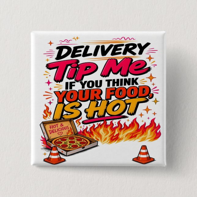 Tip Me 15 Cm Square Badge (Front)