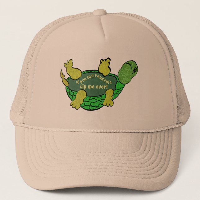 Tip me over Turtle Trucker Hat (Front)