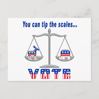 Tip the Scales Vote Postcard