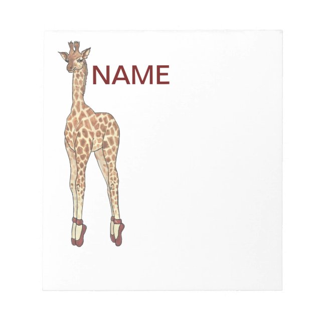 tip toe giraffe notepad (Front)