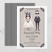 Tip Toe Sugar Skull Bride & Groom Engagement Party