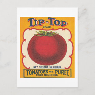 Tip-Top Tomatoes Vintage Label Postcard