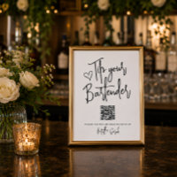 Tip Your Bardender With QR Code Sign
