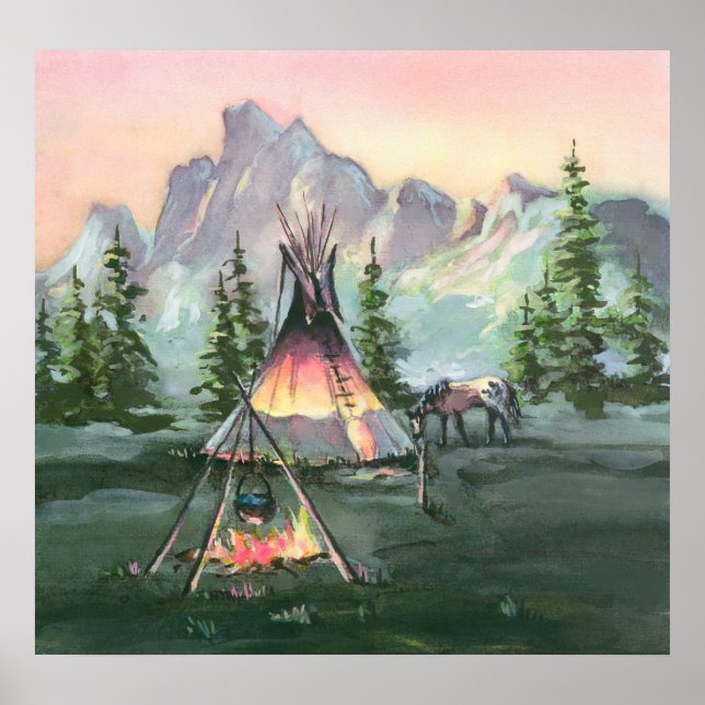 TIPI FIRES by SHARON SHARPE Poster (Front)