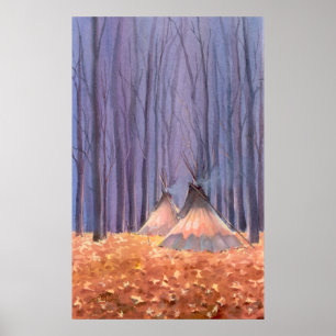 TIPI LEAVES by SHARON SHARPE Poster