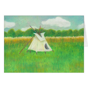 Tipi teepee central Minnesota landscape drawing