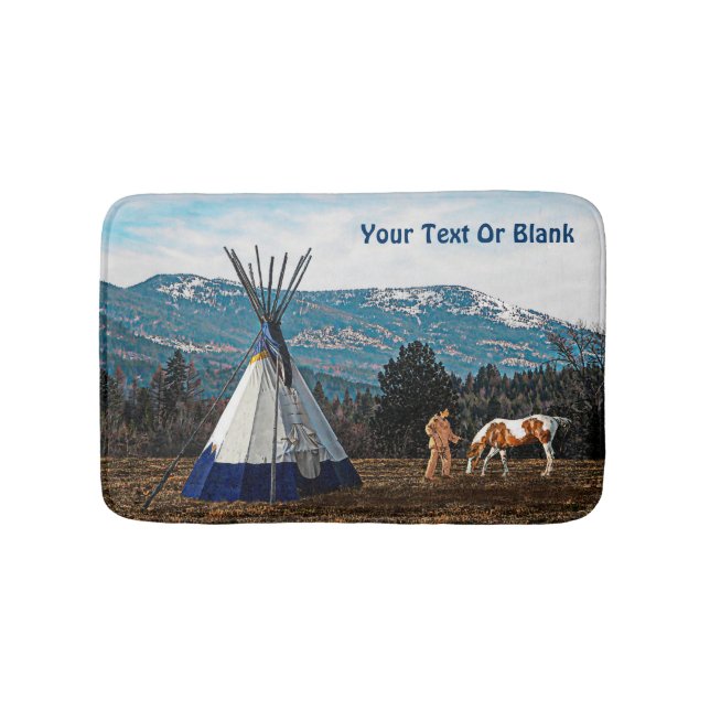 Tipi - Winter Camp Bath Mat (Front)