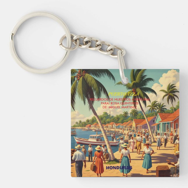  tipo chapa PUERTO DE TELA Key Ring (Front)