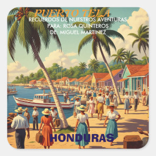 tipo chapa PUERTO DE TELA Square Sticker