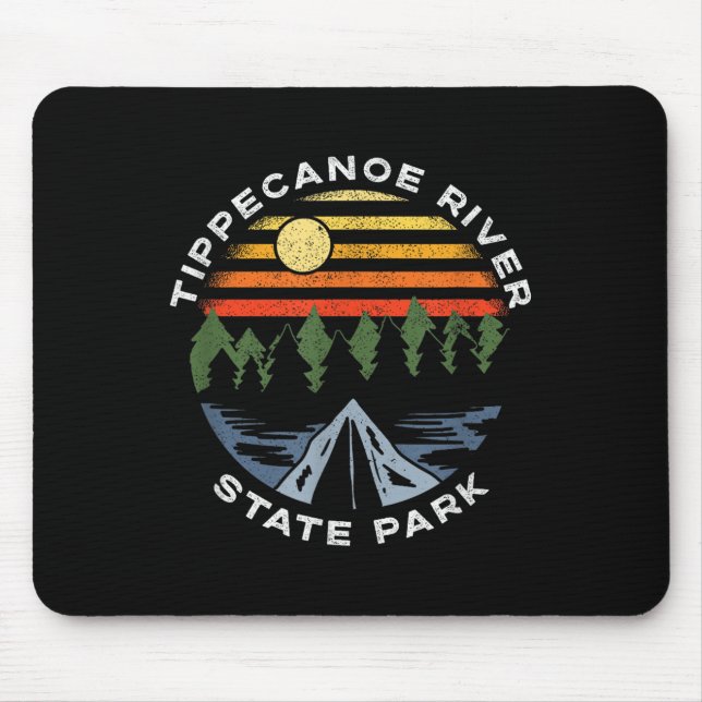 Tippecanoe River State Park Indiana Forest Camping Mouse Pad (Front)