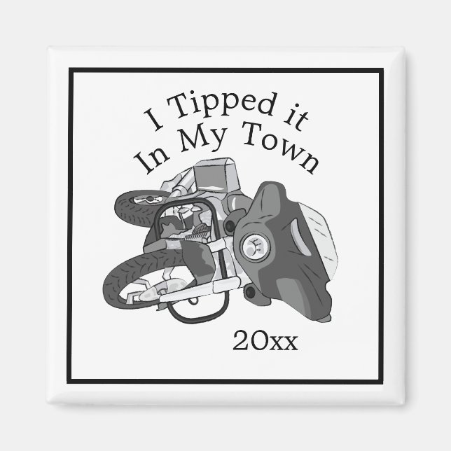 Tipped it Motorcycle Bike Classic Magnet (Front)