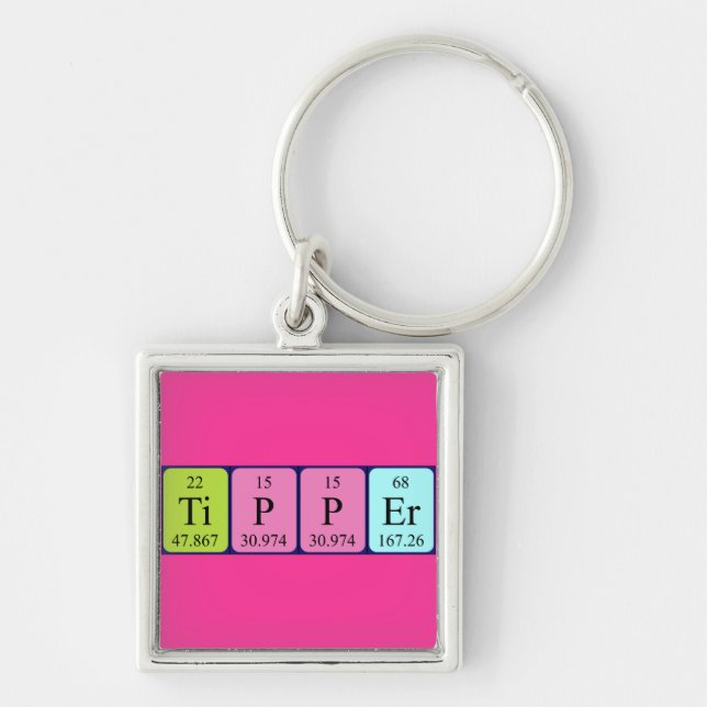 Tipper periodic table name keyring (Front)