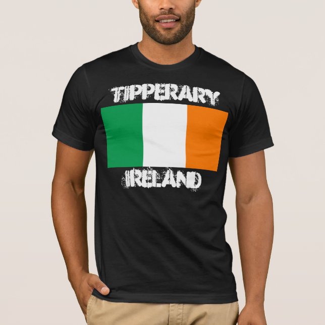 Tipperary, Ireland with Irish flag T-Shirt (Front)