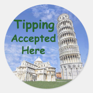 Tipping Accepted Here Sticker